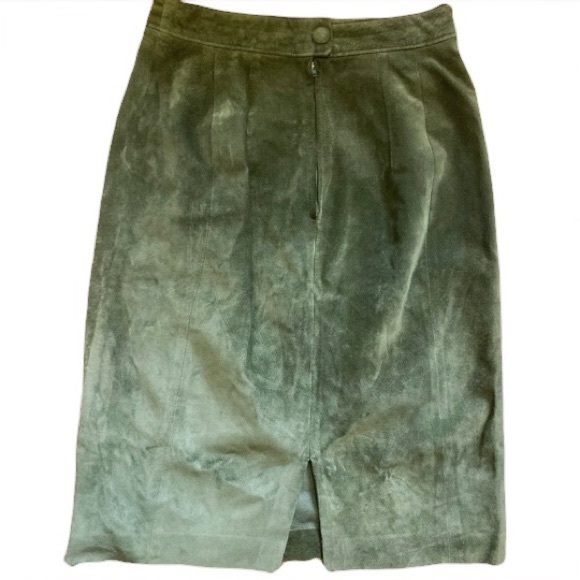 VTG 💣 Suede Skirt - Picture 2 of 7